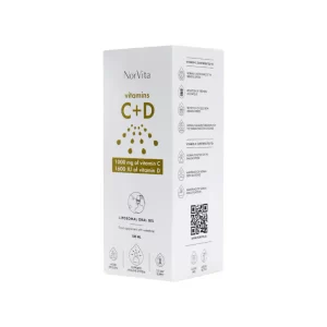 NorVita Liposomal Vitamins C+D, maisto papildas, 100 ml